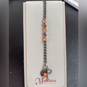 Mariana Orange and Silver Bracelet